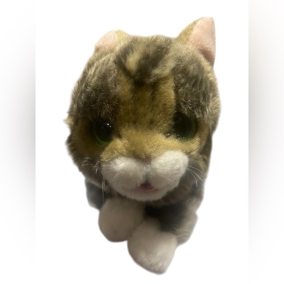 Lil Bub Cuddle Barn Cat Kitty Cat Plush Stuffed Animal Green Eyes Realistic 18" - Picture 1 of 9